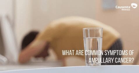 What are common symptoms of ampullary cancer?
