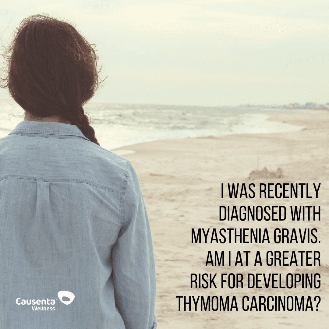 I was recently diagnosed with Myasthenia gravis. Am I at a greater risk for developing Thymoma carcinoma?