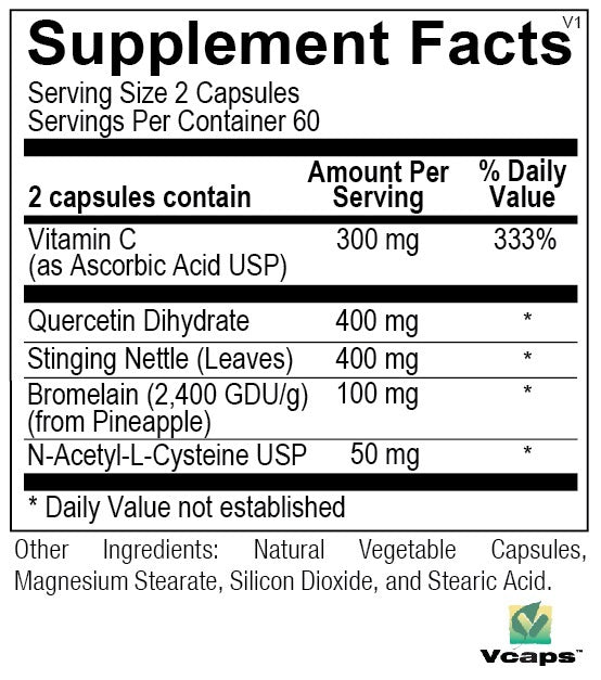 HistFx Vitamin C, Quercetin and Stinging Nettles Leaf